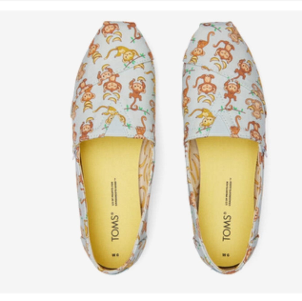 TOMS Alpargata Monkeys Espadrilles Size 8M